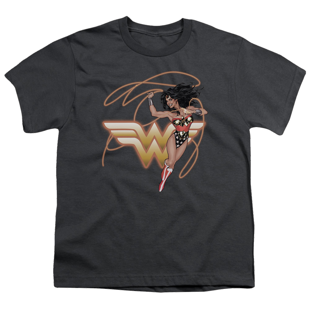 Wonder Woman Glowing Lasso - Youth T-Shirt Youth T-Shirt (Ages 8-12) Wonder Woman   