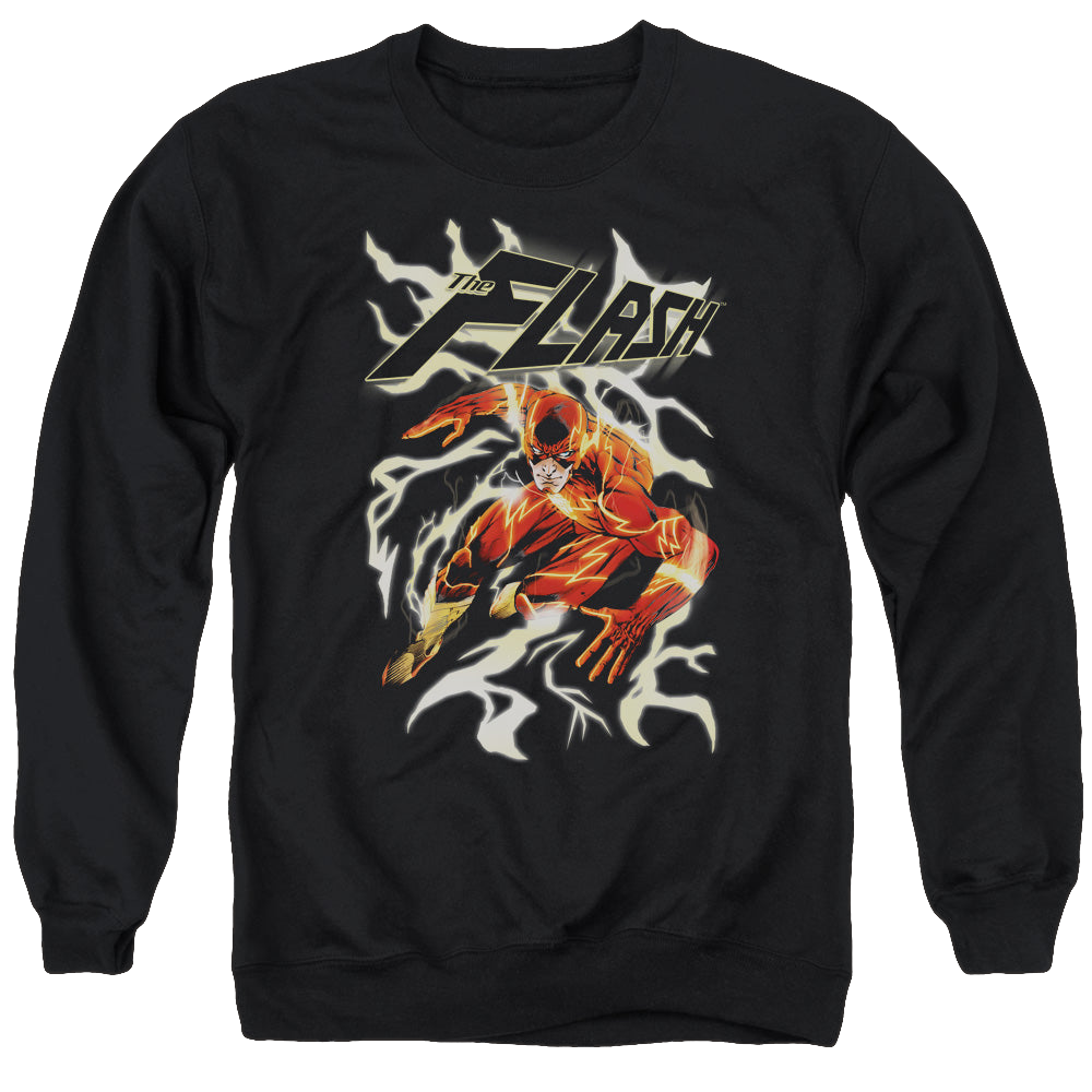 Flash, The Electric Run - Men's Crewneck Sweatshirt Men's Crewneck Sweatshirt The Flash   