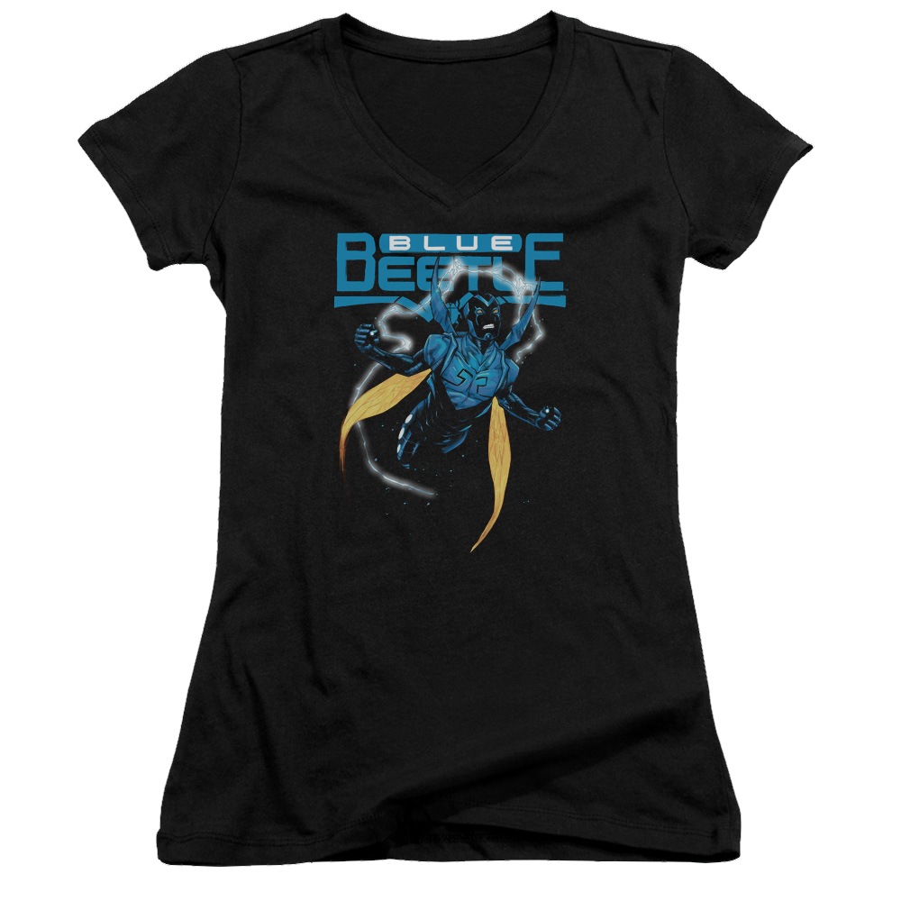 Justice League Blue Beetle Juniors V-Neck T-Shirt Juniors V-Neck T-Shirt DC Comics   