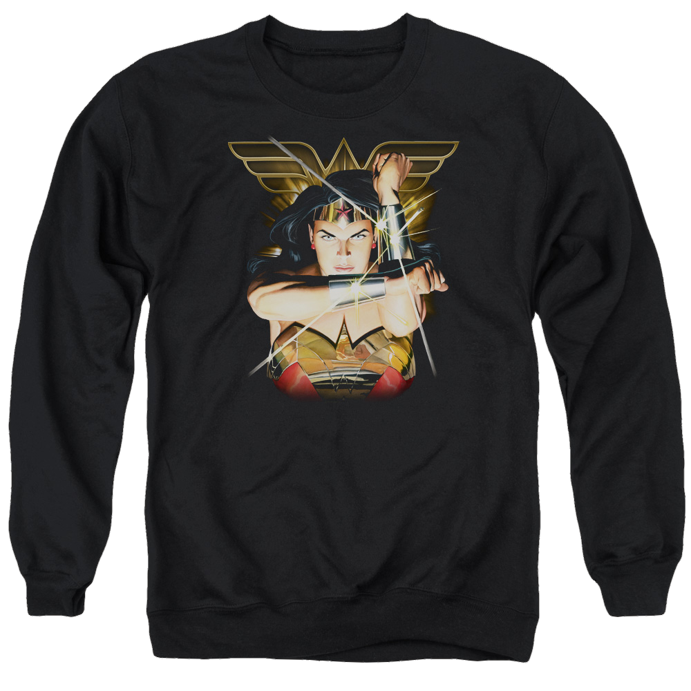 Justice League Deflection Men's Crewneck Sweatshirt Men's Crewneck Sweatshirt Wonder Woman   