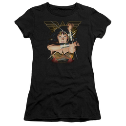 Justice League Deflection Juniors T-Shirt Juniors T-Shirt Wonder Woman   