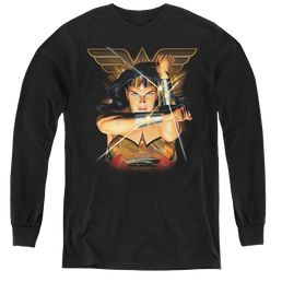 Wonder Woman Deflection - Youth Long Sleeve T-Shirt Youth Long Sleeve T-Shirt Wonder Woman   