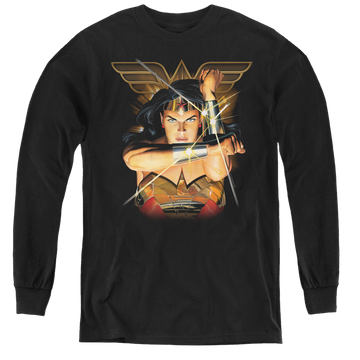 Wonder Woman Deflection - Youth Long Sleeve T-Shirt Youth Long Sleeve T-Shirt Wonder Woman   