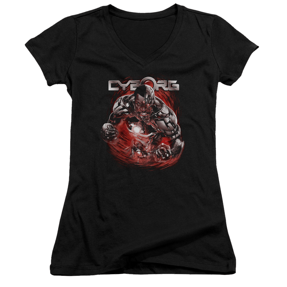 Justice League Engaged Juniors V-Neck T-Shirt Juniors V-Neck T-Shirt DC Comics   