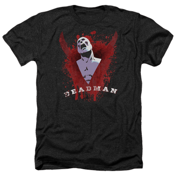 Charcoal men's heather t-shirt with DC Comics Justice League Possession graphic