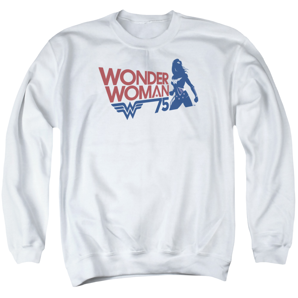 Wonder Woman Ww75 Silhouette - Men's Crewneck Sweatshirt Men's Crewneck Sweatshirt Wonder Woman   