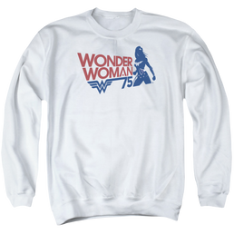 Wonder Woman Ww75 Silhouette - Men's Crewneck Sweatshirt Men's Crewneck Sweatshirt Wonder Woman   