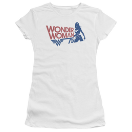 Wonder Woman Ww75 Silhouette - Juniors T-Shirt Juniors T-Shirt Wonder Woman   