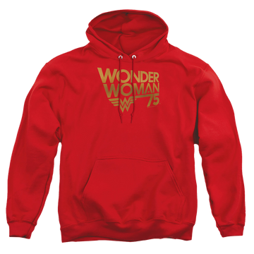 Wonder Woman Wonder Woman 75Th Anniversary Gold Logo - Pullover Hoodie Pullover Hoodie Wonder Woman   