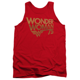 Wonder Woman Wonder Woman 75Th Anniversary Gold Logo - Men's Tank Top Men's Tank Wonder Woman   