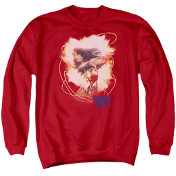 Wonder Woman 75Th Burst - Men's Crewneck Sweatshirt Men's Crewneck Sweatshirt Wonder Woman   