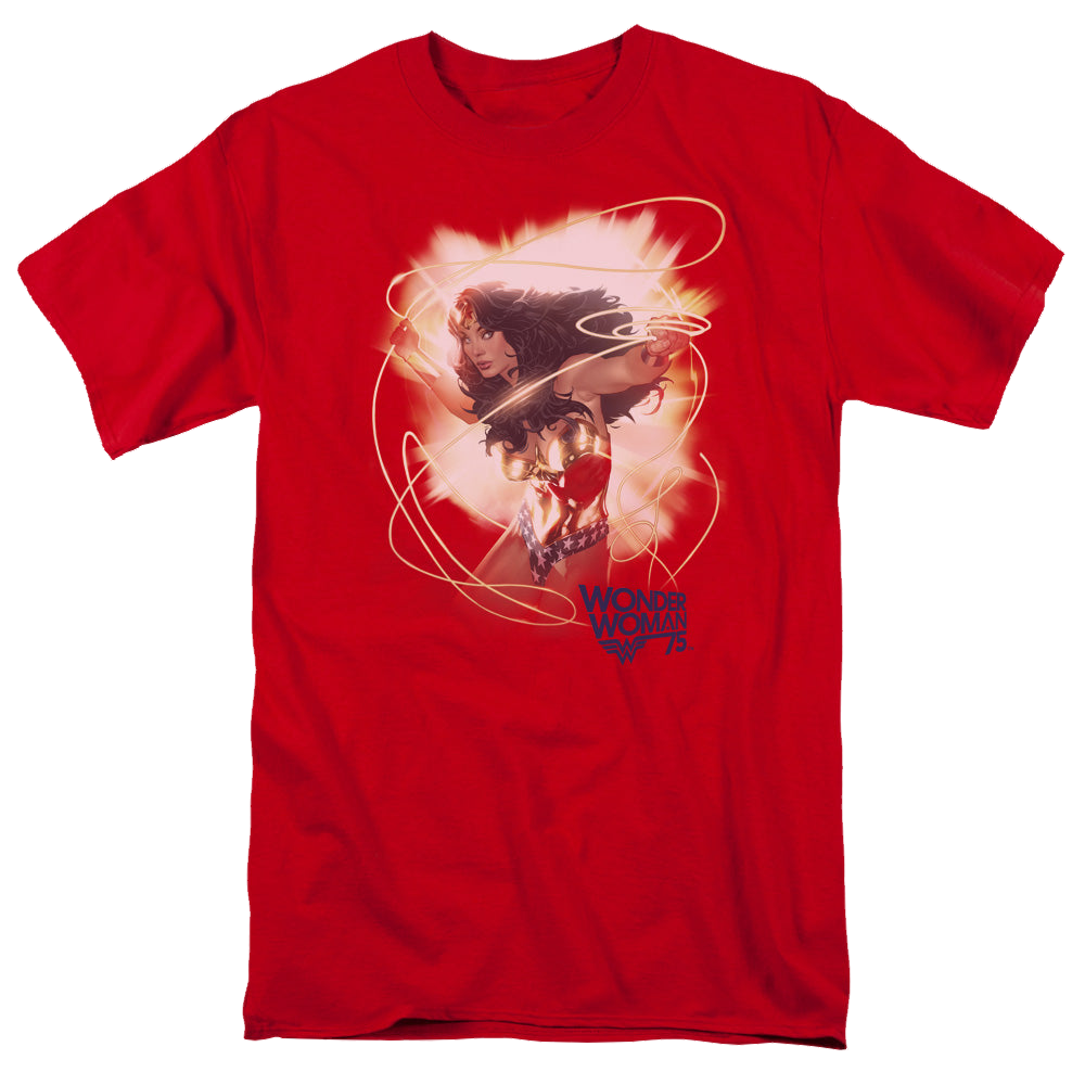 Wonder Woman 75Th Burst - Men's Regular Fit T-Shirt Men's Regular Fit T-Shirt Wonder Woman   