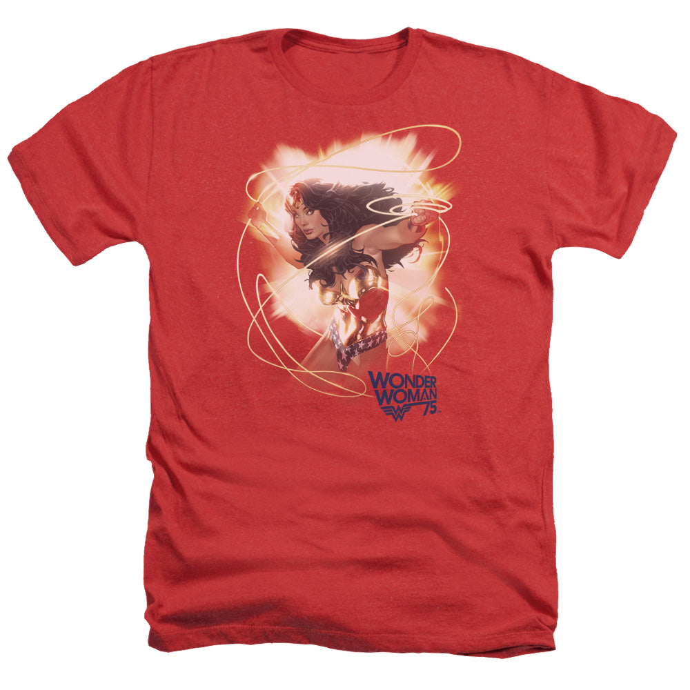 Wonder Woman 75Th Burst - Men's Heather T-Shirt Men's Heather T-Shirt Wonder Woman   