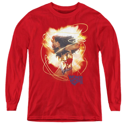 Wonder Woman 75Th Burst - Youth Long Sleeve T-Shirt Youth Long Sleeve T-Shirt Wonder Woman   