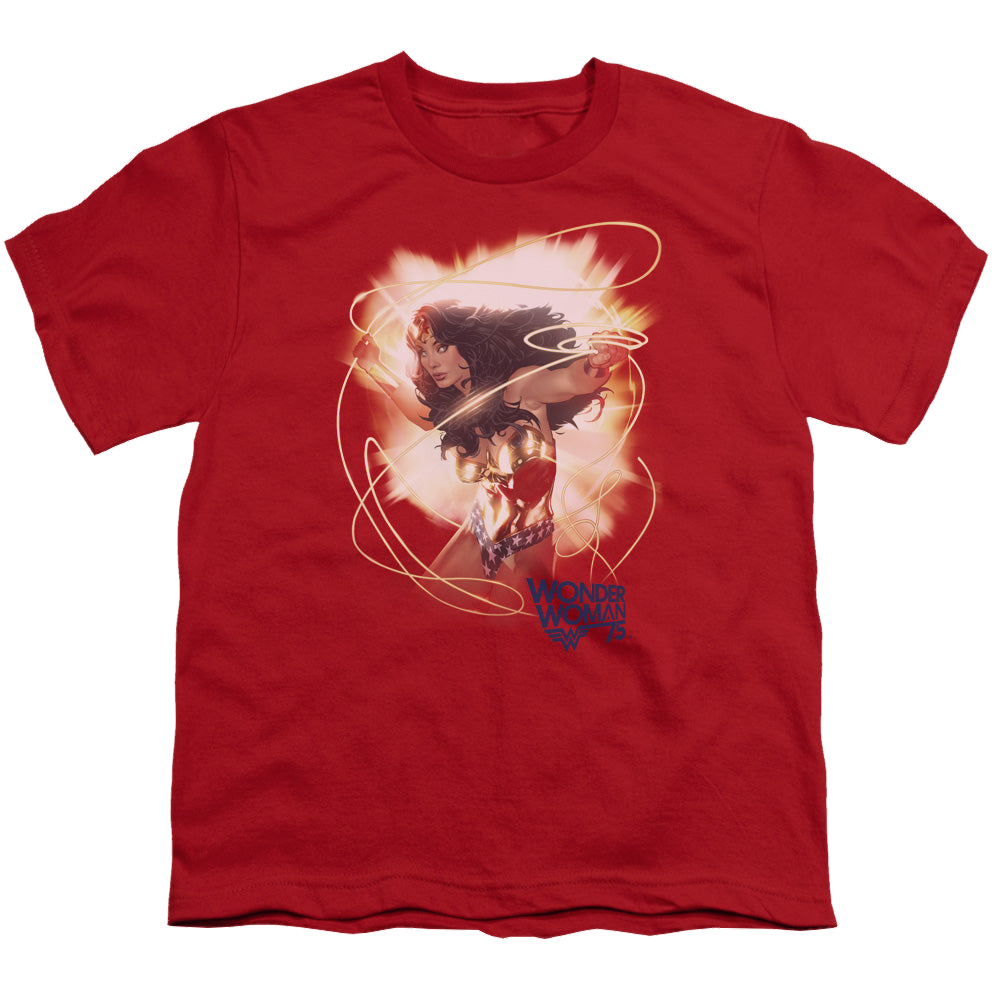 Wonder Woman 75Th Burst - Youth T-Shirt Youth T-Shirt (Ages 8-12) Wonder Woman   