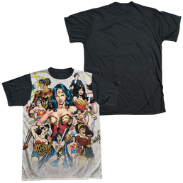 Wonder Woman 75Th Collage - Men's Black Back T-Shirt Men's Black Back T-Shirt Wonder Woman   