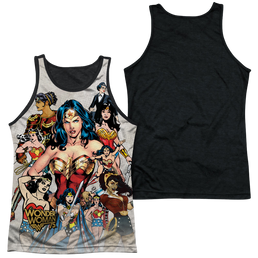 Wonder Woman 75Th Collage - Men's Black Back Tank Top Men's Black Back Tank Wonder Woman   