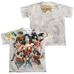 Wonder Woman 75Th Collage (Front/Back Print) - Youth All-Over Print T-Shirt Youth All-Over Print T-Shirt (Ages 8-12) Wonder Woman   