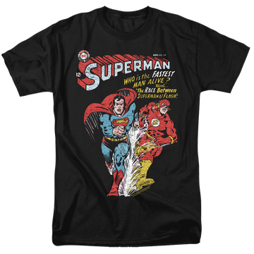 Black men's regular fit t-shirt with The Flash Fastest graphic