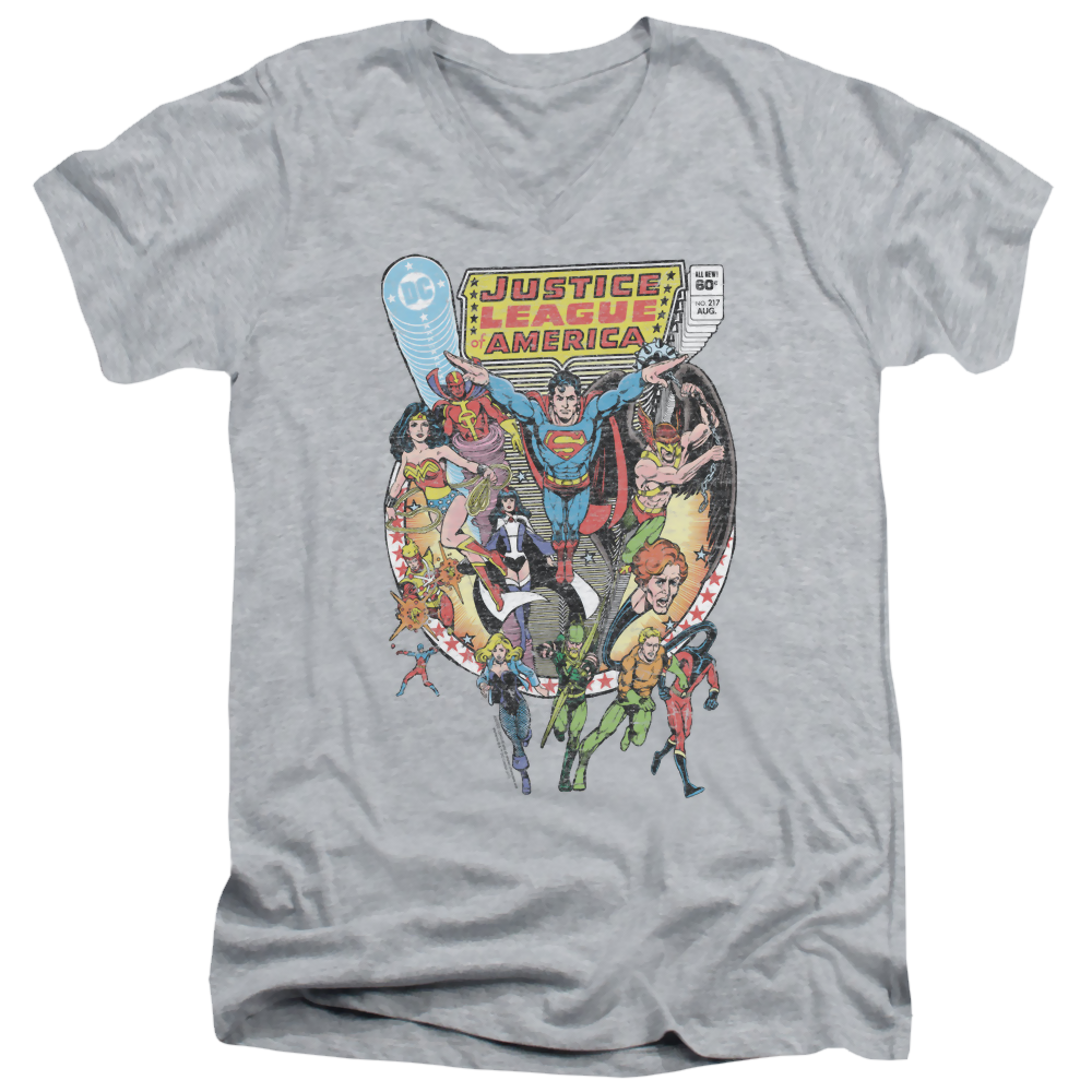 Justice League Team Up Men's V-Neck T-Shirt Men's V-Neck T-Shirt Justice League   