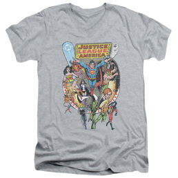 Justice League Team Up Men's V-Neck T-Shirt Men's V-Neck T-Shirt Justice League   