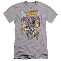 Justice League Team Up Men's Premium Slim Fit T-Shirt Men's Premium Slim Fit T-Shirt Justice League   