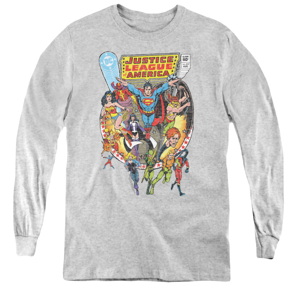 Justice League Team Up - Youth Long Sleeve T-Shirt Youth Long Sleeve T-Shirt Justice League   