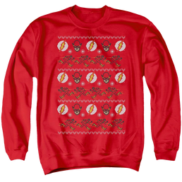 Flash, The The Flash Ugly Christmas Sweater - Men's Crewneck Sweatshirt Men's Crewneck Sweatshirt The Flash   