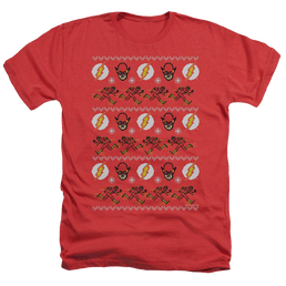 Flash, The The Flash Ugly Christmas Sweater - Men's Heather T-Shirt Men's Heather T-Shirt The Flash   
