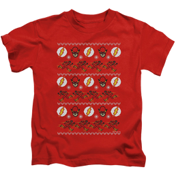 Flash, The The Flash Ugly Christmas Sweater - Kid's T-Shirt Kid's T-Shirt (Ages 4-7) The Flash   
