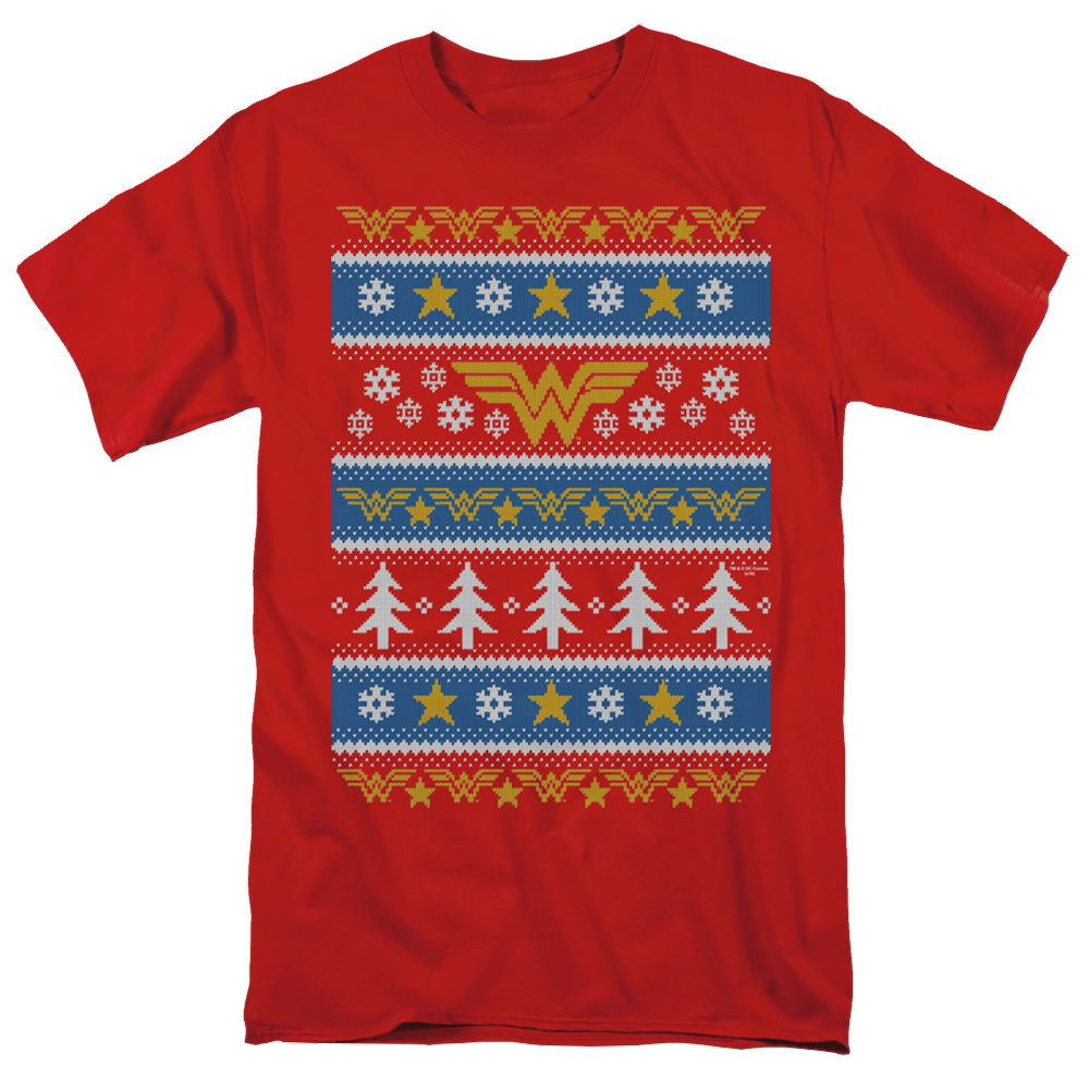 Wonder Woman Wonder Woman Christmas Sweater - Men's Regular Fit T-Shirt Men's Regular Fit T-Shirt Wonder Woman   
