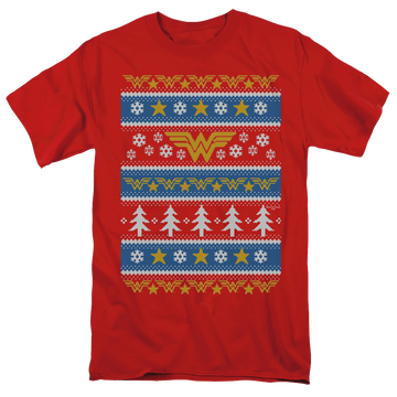 Wonder Woman Wonder Woman Christmas Sweater - Men's Regular Fit T-Shirt Men's Regular Fit T-Shirt Wonder Woman   