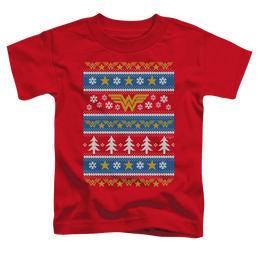 Wonder Woman Wonder Woman Christmas Sweater - Kid's T-Shirt Kid's T-Shirt (Ages 4-7) Wonder Woman   