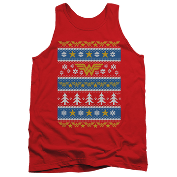 Wonder Woman Wonder Woman Christmas Sweater - Men's Tank Top Men's Tank Wonder Woman   