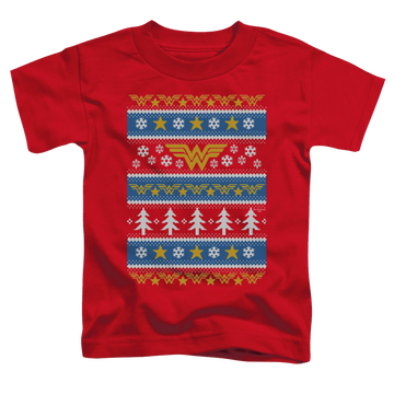 Wonder Woman Wonder Woman Christmas Sweater - Toddler T-Shirt Toddler T-Shirt Wonder Woman   