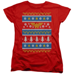 Wonder Woman Wonder Woman Christmas Sweater - Women's T-Shirt Women's T-Shirt Wonder Woman   