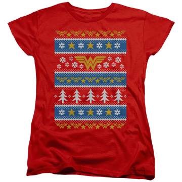 Wonder Woman Wonder Woman Christmas Sweater - Women's T-Shirt Women's T-Shirt Wonder Woman   