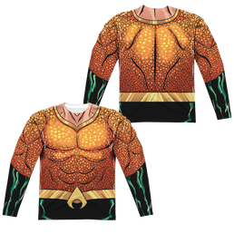 Aquaman Aquaman Rebirth Uniform (Front/Back Print) - Men's All-Over Print Long Sleeve Men's All-Over Print Long Sleeve Aquaman   