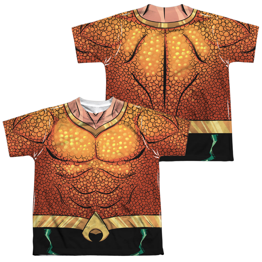 Aquaman Aquaman Rebirth Uniform (Front/Back Print) - Youth All-Over Print T-Shirt Youth All-Over Print T-Shirt (Ages 8-12) Aquaman   