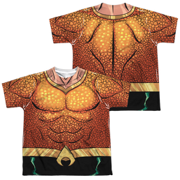 Aquaman Aquaman Rebirth Uniform (Front/Back Print) - Youth All-Over Print T-Shirt Youth All-Over Print T-Shirt (Ages 8-12) Aquaman   