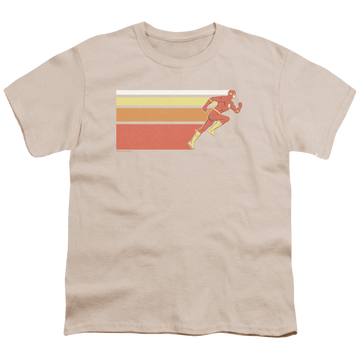 Sand youth t-shirt for ages 8 to 12 with Flash Retro Bars graphic