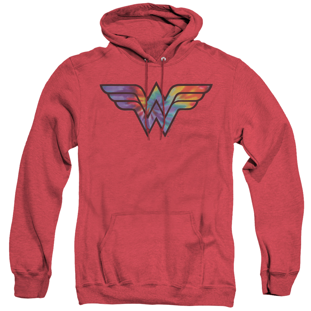 Wonder Woman Wonder Woman Tie Dye Logo - Heather Pullover Hoodie Heather Pullover Hoodie Wonder Woman   