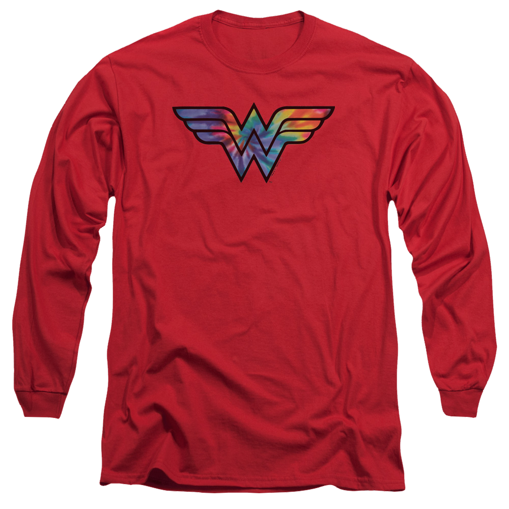 Wonder Woman Wonder Woman Tie Dye Logo - Men's Long Sleeve T-Shirt Men's Long Sleeve T-Shirt Wonder Woman   