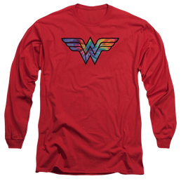 Wonder Woman Wonder Woman Tie Dye Logo - Men's Long Sleeve T-Shirt Men's Long Sleeve T-Shirt Wonder Woman   