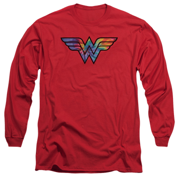 Wonder Woman Wonder Woman Tie Dye Logo - Men's Long Sleeve T-Shirt Men's Long Sleeve T-Shirt Wonder Woman   