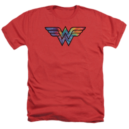 Wonder Woman Wonder Woman Tie Dye Logo - Men's Heather T-Shirt Men's Heather T-Shirt Wonder Woman   