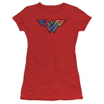 Wonder Woman Wonder Woman Tie Dye Logo - Juniors T-Shirt Juniors T-Shirt Wonder Woman   