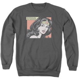 Wonder Woman She Persisted - Men's Crewneck Sweatshirt Men's Crewneck Sweatshirt Wonder Woman   
