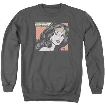 Wonder Woman She Persisted - Men's Crewneck Sweatshirt Men's Crewneck Sweatshirt Wonder Woman   