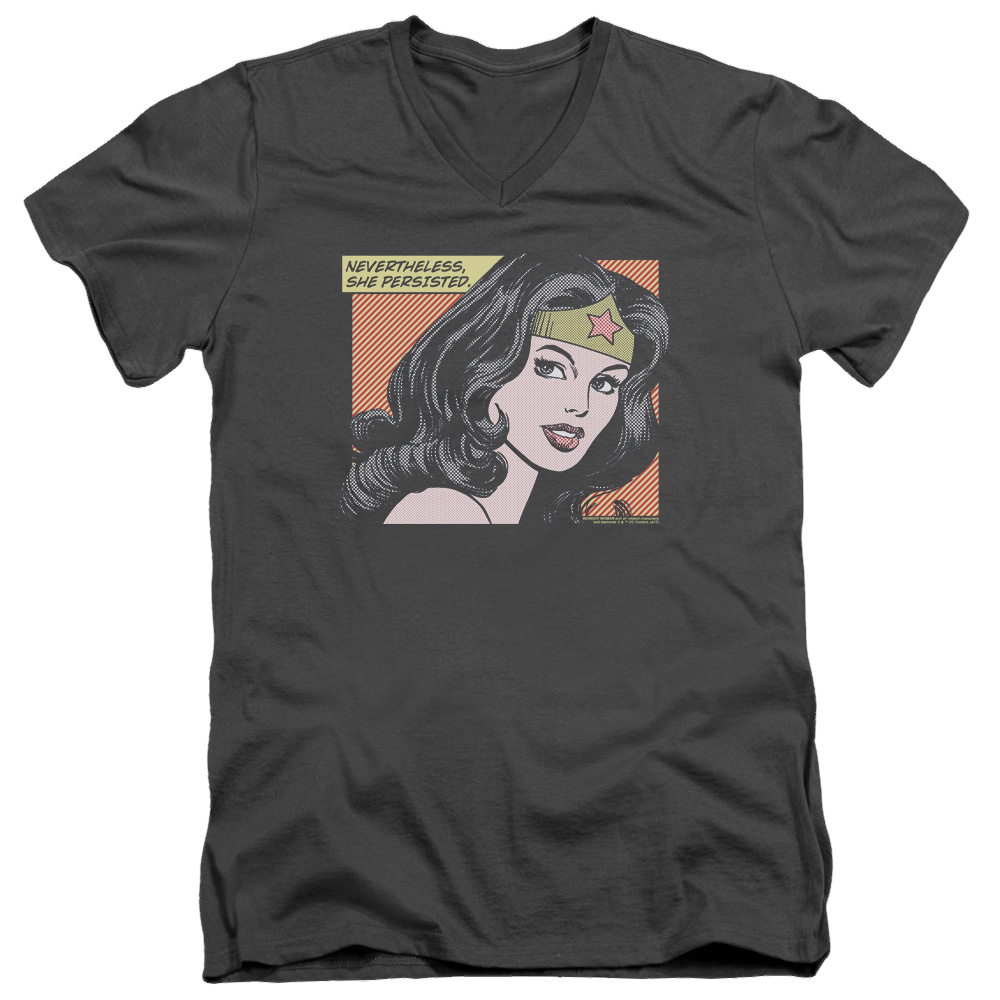 Wonder Woman She Persisted - Men's V-Neck T-Shirt Men's V-Neck T-Shirt Wonder Woman   
